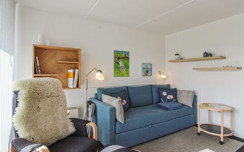 Iliane - 100M from the Sea: Furniture, Interior Design, Wall, Flooring, Floor, Wood, Couch, Room, Living Room, Ceiling
