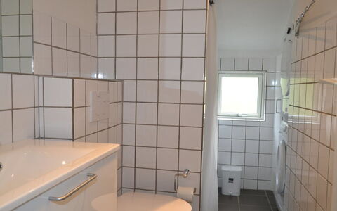 Thera - 2.8Km from the Sea: Wall, Plumbing Fixture, Flooring, Floor, Interior Design, Bathroom, Plumbing, Tile, Sink, Tap