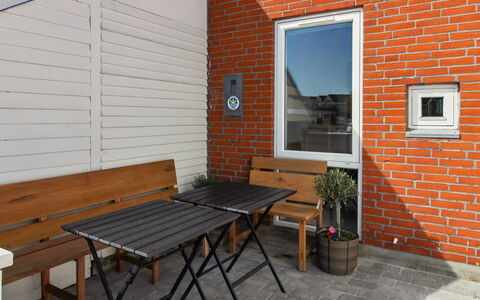 Maarit - 2.3Km from the Sea: Wall, Furniture, Wood, Chair, Floor, Outdoor Furniture, Brick, Outdoor Table, Wood Stain, Brickwork