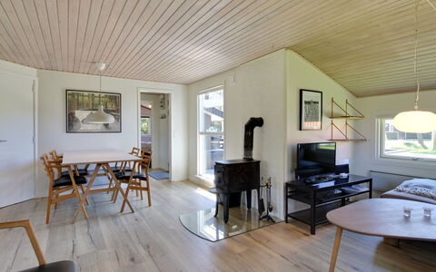 Solborg - 400M from the Sea: Interior Design, Flooring, Wood, Ceiling, Floor, Wood Flooring, Furniture, Room, Living Room, Home