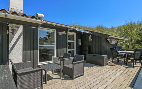 Solborg - 400M from the Sea: Cottage, Garden, Siding, Garden Buildings, Shade, Yard, Backyard, Lawn, Farmhouse, Landscaping