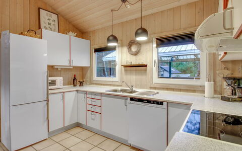 Jensen - 700M to the Fjord: Kitchen, Countertop, Kitchen Appliance, Interior Design, Flooring, Major Appliance, Wood, Ceiling, Cabinetry, Light Fixture
