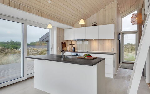 Marjorie - 400M from the Sea: Wood, Kitchen, Ceiling, Flooring, Countertop, Interior Design, Floor, Home, Home Appliance, Kitchen Appliance