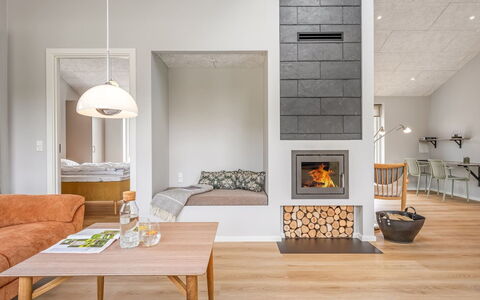 Alena - 1Km from the Sea: Furniture, Interior Design, Flooring, Floor, Wall, Wood, Wood Flooring, Ceiling, Hearth, Living Room