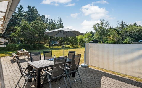 Yardila - 1.5Km from the Sea: Furniture, Outdoor Furniture, Chair, Land Lot, Shade, Outdoor Table, Garden, Landscaping, Hardwood, Kitchen & Dining Room Table