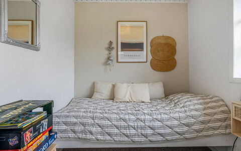 Agni - 800M from the Sea: Bed, Furniture, Bedroom, Interior Design, Bedding, Wall, Bed Sheet, Wood, Linens, Floor
