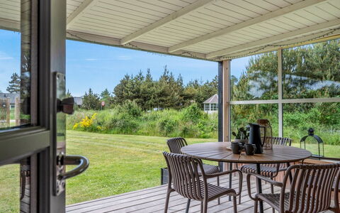 Agni - 800M from the Sea: Wood, Furniture, Porch, Outdoor Furniture, Chair, Door, Shade, Outdoor Table, Ceiling, Deck