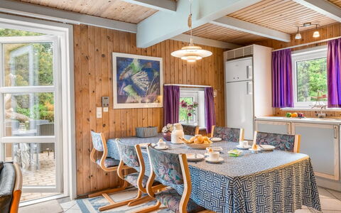 Urda - 1Km from the Sea: Furniture, Interior Design, Wood, Ceiling, Flooring, Chair, Floor, Table, Dining Room, Kitchen & Dining Room Table