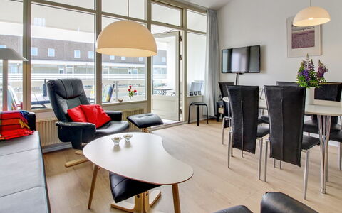 Pavlinka - 200M from the Sea: Furniture, Interior Design, Flooring, Floor, Ceiling, Wood, Chair, Room, Lighting, Living Room