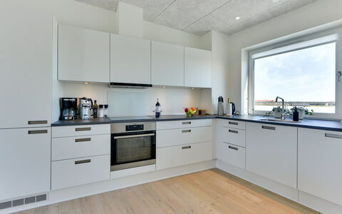 Aiana - 250M from the Sea: Kitchen, Flooring, Ceiling, Wood, Countertop, Interior Design, Cabinetry, Floor, Kitchen Appliance, Light Fixture
