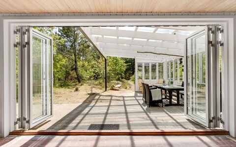 Mirva - 800M to the Fjord: Wood, Door, Porch, Ceiling, Flowerpot, Garden Buildings, Deck, Hardwood, Wood Flooring, Houseplant