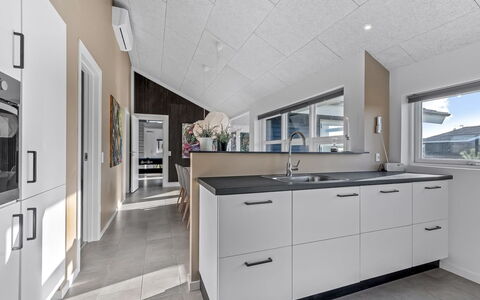 Niesina - from the Sea: Flooring, Ceiling, Interior Design, Floor, Countertop, Kitchen, Light Fixture, Cabinetry, Room