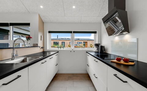 Niesina - from the Sea: Kitchen, Countertop, Interior Design, Ceiling, Flooring, Cabinetry, Light Fixture, Kitchen Appliance, Major Appliance, Kitchen Stove