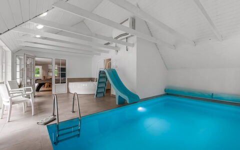 Nilla - 2.1Km from the Sea: Flooring, Ceiling, Floor, Interior Design, Swimming Pool, Attic, Resort, Design, Hotel, Hardwood