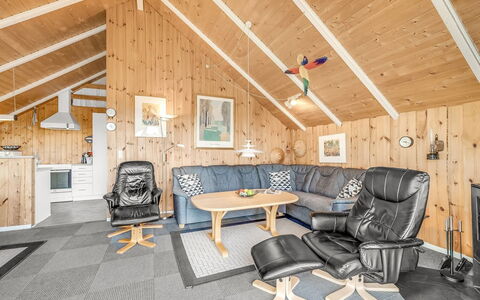 Sofie - 150M from the Sea: Wood, Ceiling, Home, House, Cottage, Furniture, Log Cabin, Room, Living Room, Winter