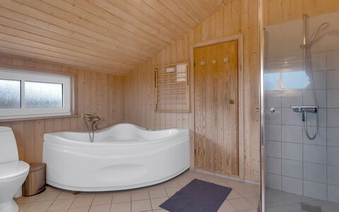 Sofja - 150M from the Sea: Flooring, Wood, Floor, Interior Design, Plumbing Fixture, Ceiling, Room, Bathtub, Plumbing, Bathroom