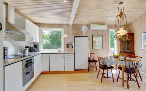 Mile - 260M from the Sea: Interior Design, Flooring, Kitchen, Furniture, Wood, Ceiling, Countertop, Floor, Light Fixture, Kitchen Appliance