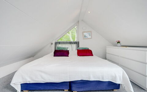Marjukka - 10M from the Sea: Ceiling, Interior Design, Bedroom, Attic, Bed, Room, Bedding, Bed Sheet, Daylighting, Bed Frame