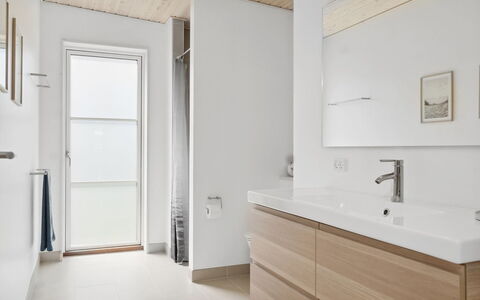 Engli - 90M from the Sea: Flooring, Floor, Bathroom Sink, Interior Design, Plumbing Fixture, Wall, Sink, Wood, Bathroom, Bathroom Cabinet
