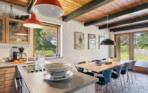Jorinde - 2.8Km from the Sea: Wood, Ceiling, Interior Design, Furniture, Kitchen, Home, Light Fixture, Countertop, Kitchen & Dining Room Table, Room