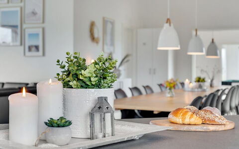 Fridel - 4Km from the Sea: Furniture, Interior Design, Table, Tableware, Home, Flowerpot, Lighting, Kitchen & Dining Room Table, Chair, Dining Room