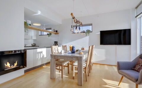 Pirkko - 100M from the Sea: Furniture, Interior Design, Flooring, Wood, Ceiling, Floor, Room, Lighting, Light Fixture, Living Room