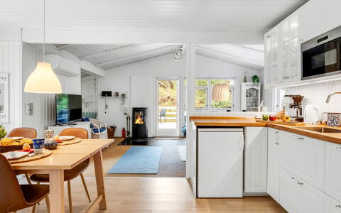 Galathea - 800M from the Sea: Kitchen, Interior Design, Flooring, Furniture, Countertop, Wood, Ceiling, Floor, Light Fixture, Wood Flooring