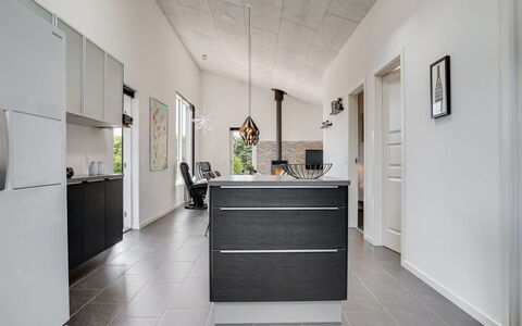 Siegfried - 500M from the Sea: Flooring, Interior Design, Countertop, Kitchen, Furniture, Floor, Cabinetry, Wood, Ceiling, Kitchen Appliance