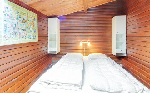 Svenne - 500M from the Sea: Wood, Ceiling, Floor, Flooring, Interior Design, Bedroom, Hardwood, Bed, Wood Stain, Wood Flooring