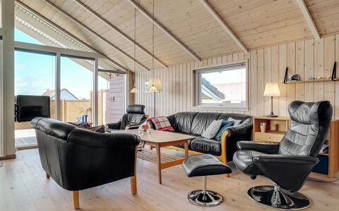 Horsten - 350M from the Sea: Wood, Ceiling, Home, Furniture, Cottage, Hardwood, Wood Flooring, Chair, Plank, Living Room