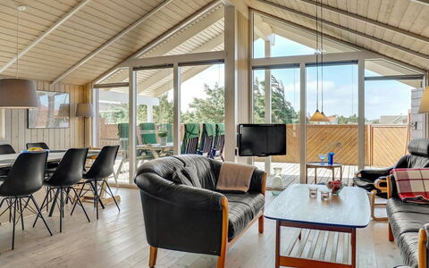 Horsten - 350M from the Sea: Wood, Home, Cottage, Ceiling, Interior Design, Furniture, Porch, Door, Hardwood, Chair