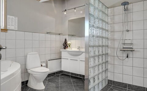 Horsten - 350M from the Sea: Flooring, Wall, Floor, Interior Design, Ceiling, Plumbing Fixture, Tile, Bathroom, Plumbing, Composite Material