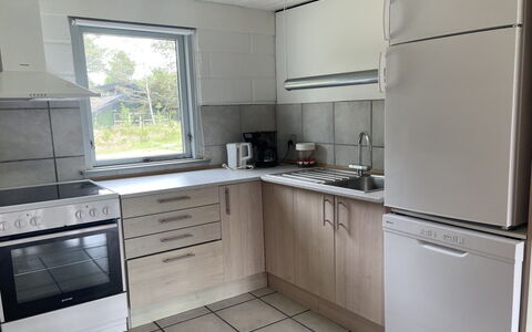 Felicia - 800M from the Sea: Kitchen Appliance, Kitchen, Major Appliance, Flooring, Wood, Cabinetry, Countertop, Home Appliance, Floor, Furniture