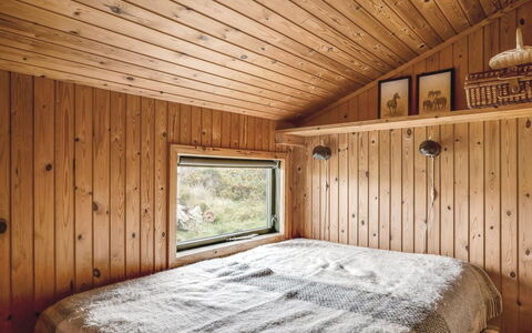Hunved - 500M from the Sea: Bedroom, Wood, Interior Design, Ceiling, Bed, Flooring, Floor, Bed Sheet, Bedding, Room