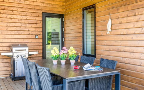 Gojana - 400M from the Sea: Roof, Home, Cottage, Siding, Shade, Farmhouse, Estate, Driveway, Garden Buildings, Yard