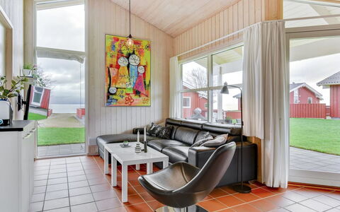 Helga - 100M from the Sea: Flooring, House, Home, Floor, Door, Cottage, Porch, Ceiling, Hardwood, Wood Stain