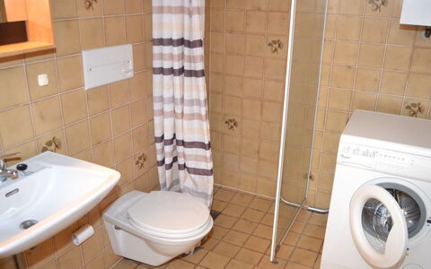 Ester - 2.3Km from the Sea: Bathroom, Plumbing Fixture, Flooring, Bathroom Sink, Floor, Interior Design, Sink, Toilet, Tap, Plumbing