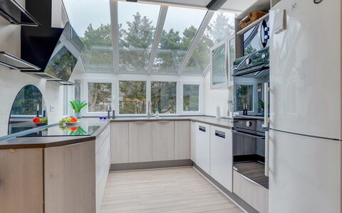Swening - 2.1Km from the Sea: Kitchen, Interior Design, Wood, Countertop, Kitchen Appliance, Ceiling, Flooring, Major Appliance, Home, Lighting
