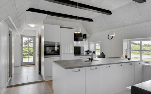 Giesela - 975M from the Sea: Ceiling, Flooring, Kitchen, Interior Design, Countertop, Floor, Light Fixture, Cabinetry, Kitchen Appliance