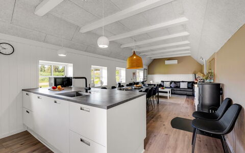 Giesela - 975M from the Sea: Kitchen, Flooring, Ceiling, Interior Design, Countertop, Floor, Furniture, Cabinetry, Home, Light Fixture