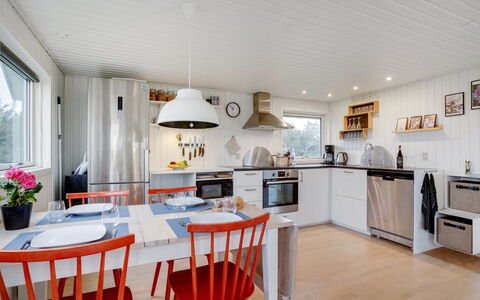 Carelle - 300M from the Sea: Kitchen, Interior Design, Furniture, Ceiling, Wood, Light Fixture, Countertop, Lighting, Room, Kitchen Appliance