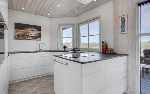 Maren - 150M from the Sea: Flooring, Wood, Kitchen, Cabinetry, Floor, Ceiling, Countertop, Interior Design, Kitchen Appliance, Major Appliance