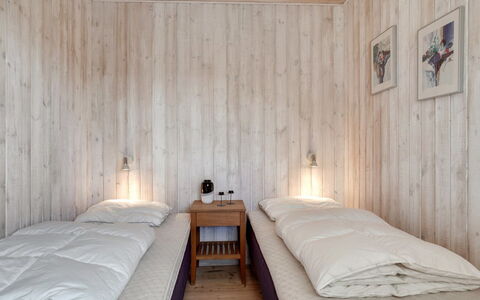 Maren - 150M from the Sea: Bed, Bedroom, Floor, Flooring, Wood, Interior Design, Furniture, Bed Sheet, Bedding, Ceiling