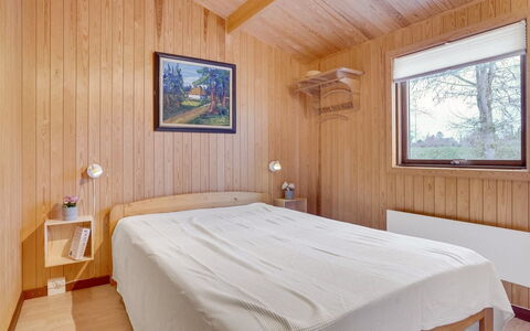 Agda - 100M from the Sea: Interior Design, Bedroom, Wall, Wood, Bed, Flooring, Floor, Ceiling, Room, Furniture