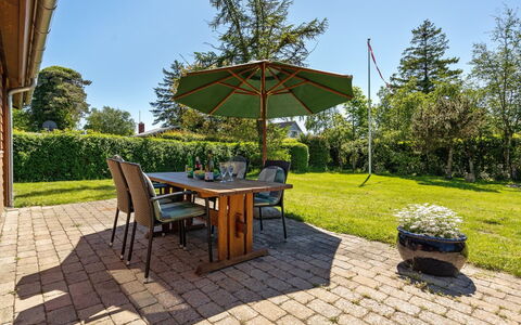 Agda - 100M from the Sea: Furniture, Outdoor Furniture, Table, Chair, Shrub, Garden, Outdoor Table, Land Lot, Shade, Lawn