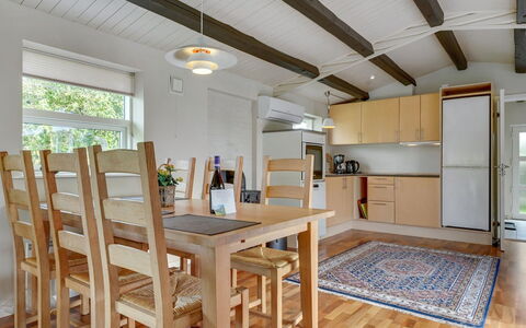 Gull - 150M from the Sea: Furniture, Flooring, Interior Design, Floor, Wood, Ceiling, Room, Kitchen, Kitchen & Dining Room Table, Wood Flooring