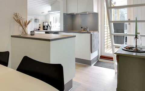 Eliene - 500M from the Sea: Furniture, Interior Design, Flooring, Floor, Wood, Ceiling, Kitchen, Countertop, Cabinetry, Room