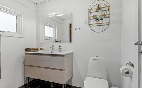 Blia - 1.5Km from the Sea: Flooring, Plumbing Fixture, Floor, Interior Design, Sink, Bathroom Cabinet, Toilet, Toilet Seat, Bathroom, Ceiling