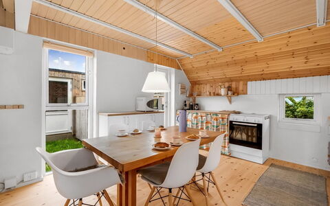 Balthasar - 200M from the Sea: Furniture, Interior Design, Flooring, Wood, Ceiling, Kitchen, Floor, Chair, Kitchen & Dining Room Table, Light Fixture