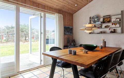 Birette - 1.5Km from the Sea: Furniture, Interior Design, Flooring, Chair, Table, Floor, Dining Room, Wood, Kitchen & Dining Room Table, Ceiling